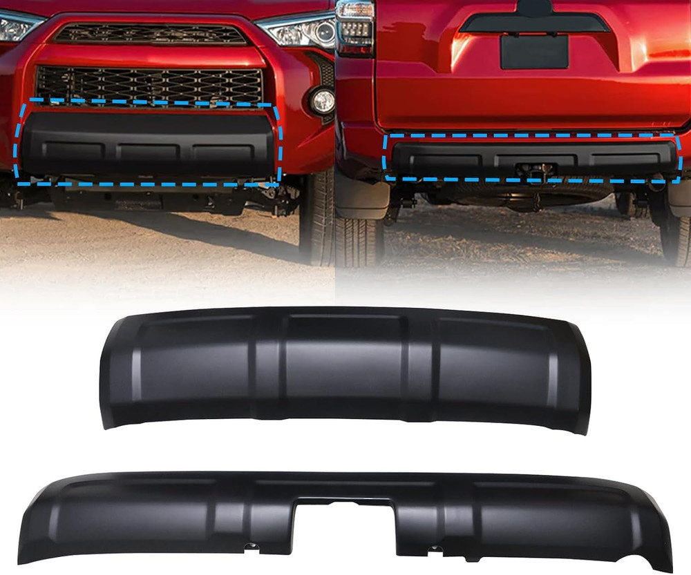 2PCS Front & Rear Lower Valance Panel Bumper Molding Fit for Toyota 4Runner 2016