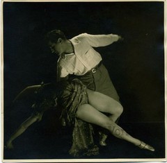 Dancing couple artistic antique photo