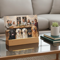 Personalized Photo Night Light Plaque, Couple Photo Lamp, Custom Led Night
