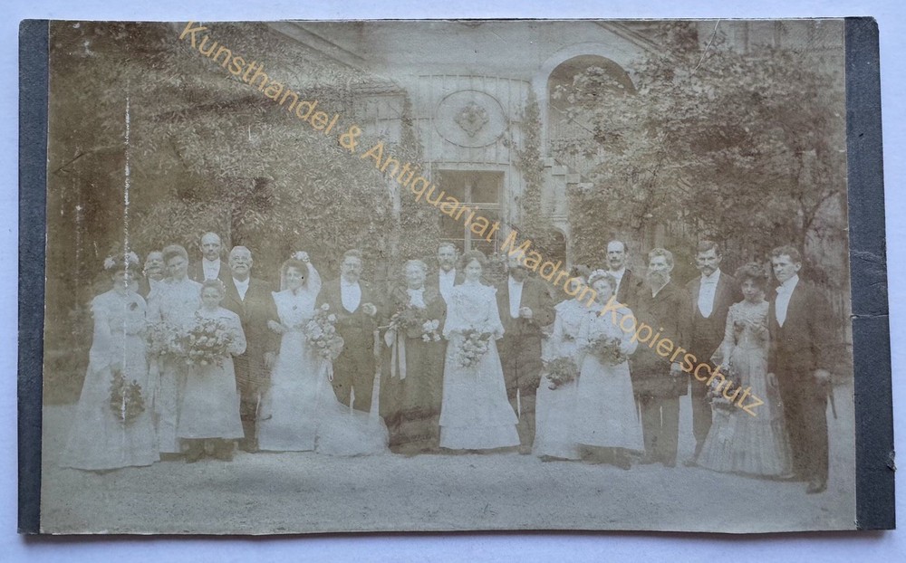 orig. KAB cabinet photo photograph old picture fashion around 1902 wedding Starnberg