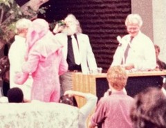 CAL ARTS 1981 Graduation PHOTO ED EMSHWILLER & BOB FITGERALD Pink Elephant Suit