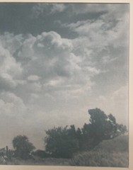 c1930 HERMAN LYTHGOE «Above the Hilltop’ Arts & Crafts CLOUDS Bromoil PHOTOGRAPH