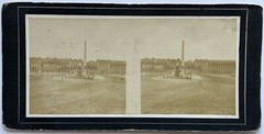 France Paris Square The Concorde c1858 Photo Stereo Album Vintage P77L8n