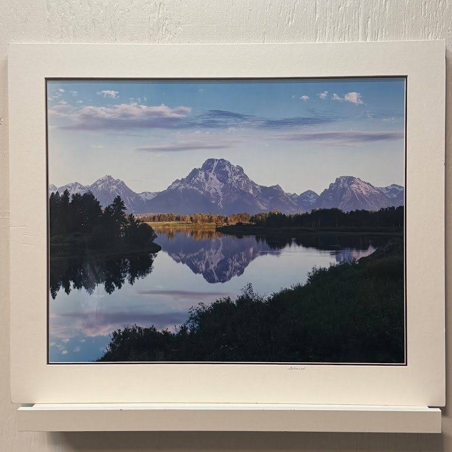Large 24×20 Signed Sherrill Photo ‘Mt Moran’ Grand Tetons Snake River Art Print