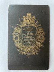 orig. CDV photo photography picture old Mr. Mann fashion around 1880 J. Grimm, Offenburg
