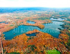 Crescent Lake, Rhinelander Oneida County, Wisconsin Aerial Photo. Frame Optional