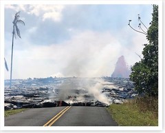 Kilauea Volcano Pāhoehoe Lava Advances Leilani Avenue 2018 Silver Halide Photo