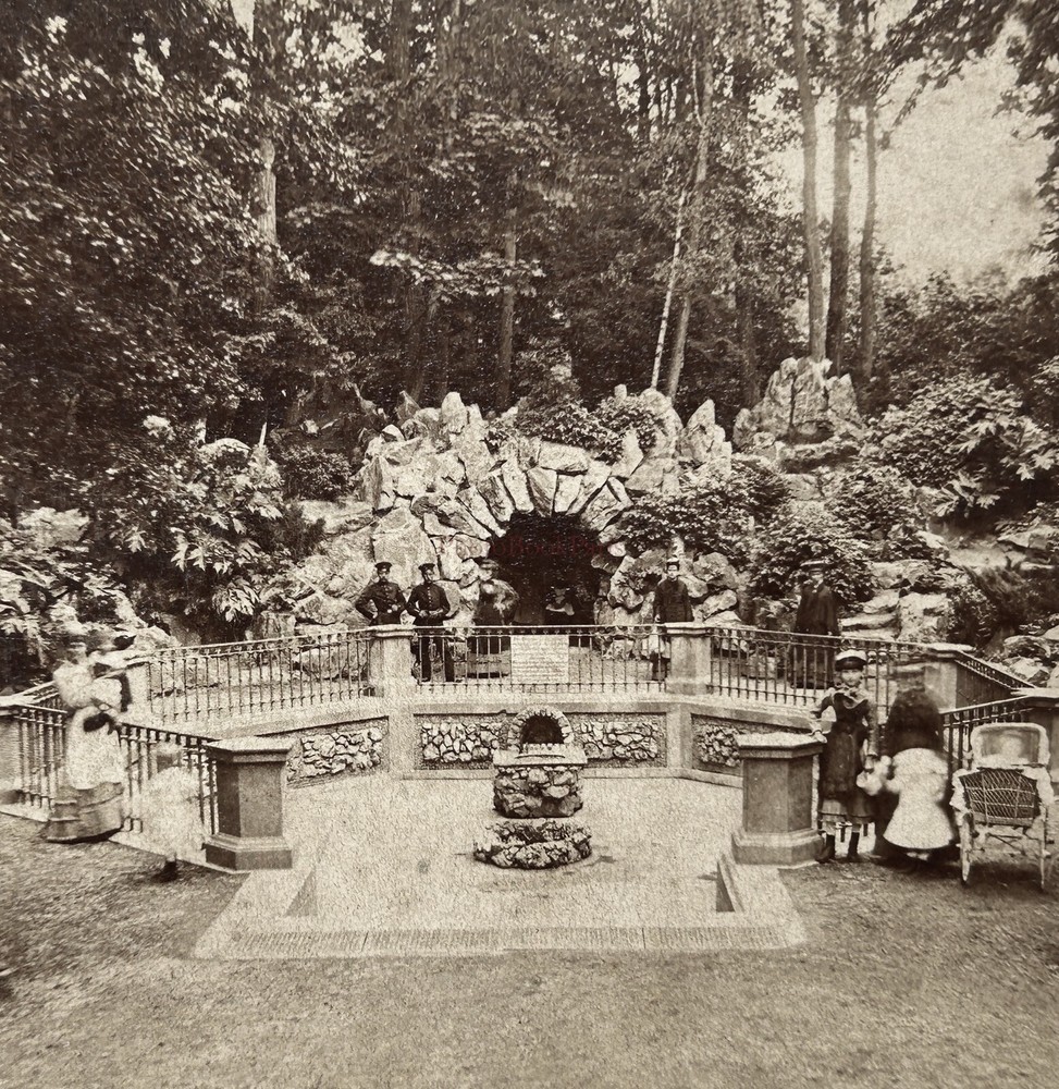 Germany Hamburg The Fountain of Ludwig 1877 Photo Stereo Vintage Album
