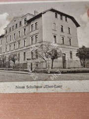 Postcard postcard school house Eben Ezer Gunzenhausen FT