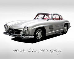 Classic Cars – 1954 Mercedes Benz 300 SL Gullwing – Print