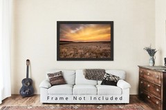 Great Plains Photography Print – Picture of Sunrise Over Prairie in Montana