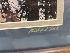 Rainbow Bridge Donner Pass Truckee CA Signed Photo Michael Rose Framed 16.5×13.5