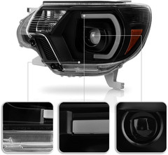 – for 2012 2013 2014 2015 Toyota Tacoma Pickup Black Housing LED Tube Projector
