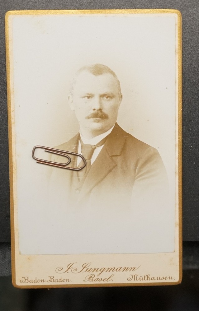 Photo Portrait CDV KAB Man Doctor Mulhouse Alsace Post Office Model Chain 1893 Name