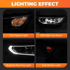 Right Headlight Assembly Compatible with R-A-V-Four 2019-2023 | Front Projector