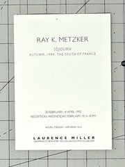 Ray K. Metzker (1931-2014) Art Announcement Card 1992 – Sojourn South Of France