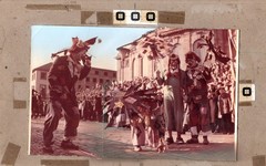 Carnival / Mardi Gras parade – original print template photo montage – West Germany around 1950