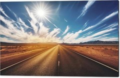 Special Price!!Photograph California Highway Route 47 USA Acrylic Glass 180×100 cm
