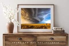 Great Plains Photo Print | Storm Over Farm Picture | Oklahoma Wall Art