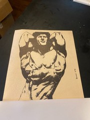 SKETCHED Black & White Photograph Of Frank Zane 1973 RARE! MR OLYMPIA