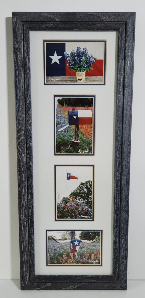 Vintage Richard Korczynski Texas Flag & Bluebonnet Original Photo Collage