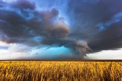 Storm Photography Print: Texas Supercell Thunderstorm Weather Stormy Sky Photo