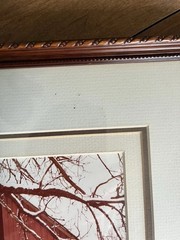 Signed Lee Mann The Barn Yard Framed Photo Print Skagit Valley WA Red Barn Geese