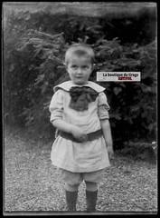 Vintage Black And White Photo Glass Plate Negative 13X18 Cm Young Boy