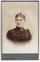 Photograph Aug Marten, Bockenem, Portrait of an Elegant Lady in Dark Dress