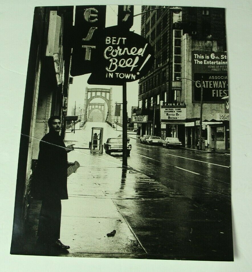1969 Theater Marquee Large Format Photo Midnight Cowboy Downtown Pittsburgh Art