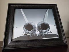 KUMAphotography – F/A-18 Hornet Engine Exhaust Photograph Art 8×10″ B&W NO FRAME