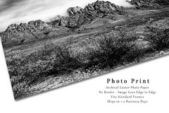 Organ Mountains Chihuahuan Desert New Mexico Black and White Photography Print