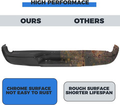 Rear Step Bumper Steel Compatible with 2005-2015 Toyota Tacoma Replacement for T