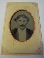 Antique 1800’s Civil War Era Tintype Photograph Man w/ Intense Stare