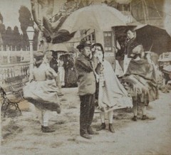 Stereoscopic Albumen Photography, Genre Scene, P. Lefort, Ch. Gaudin