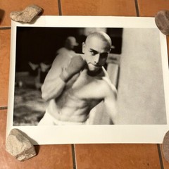 Photograph Silver Gelatin Print Janine Gordon Signed 20×24″ B/W Boxing Gleasons