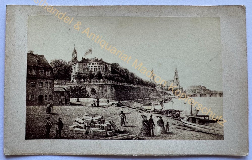 orig. CDV photo lithograph around 1860 Dresden E. Müller