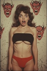 5 ~ 4X6 Glossy HORROR Fine Art ‘ SCREAM QUEEN ‘ Photo FANTASY Set ! 211359076