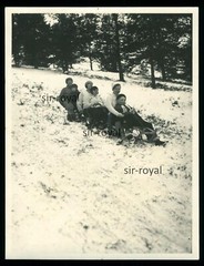 Ohlendorf near Seevetal 1931 – Sledding in Winter – 1930s – Photo 9x12cm