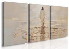 Reateforin Jesus Walking on Water Canvas Wall Art Christian Spiritual Wall De…
