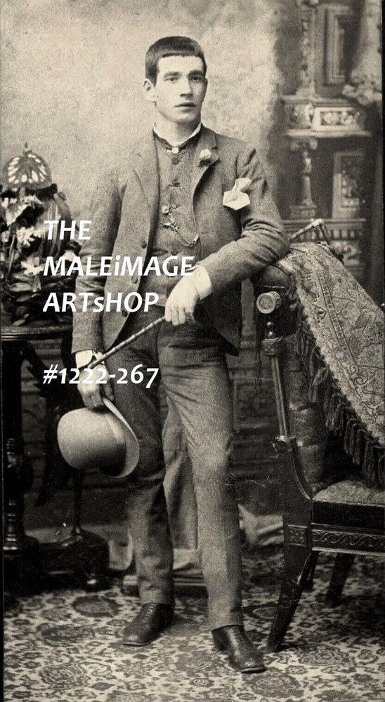 VINTAGE MALE PORTRAIT #1222-267 -paresis hall man, nyc 1899 -free shipping usa