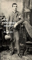VINTAGE MALE PORTRAIT #1222-267 -paresis hall man, nyc 1899 -free shipping usa