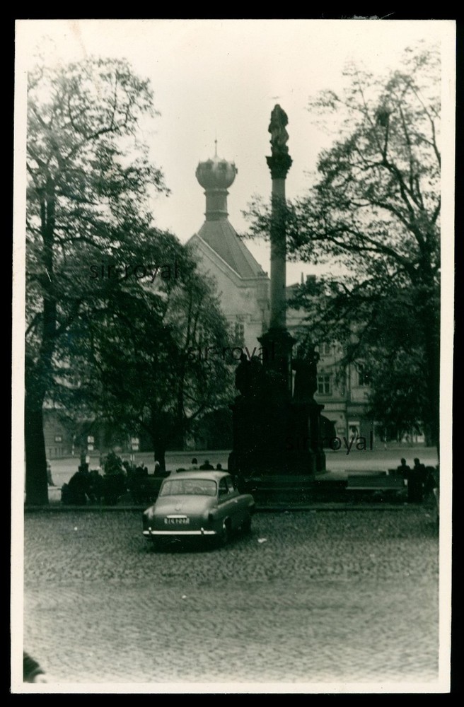 Leitmeritz 1958 – Plague Column – 1950s Czech Republic Litomerice – Photo 9x13cm