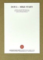 DOUG + MIKE STARN (b. 1961) Art Announcement Card 2025 Hackel Bury Gallery UK