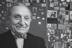 ARNOLD NEWMAN-2 Gelatin Silvers of Joseph Hirshhorn w/ museum model of Hirshhorn
