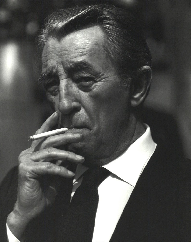 1991 Bruce Weber Robert Mitchum Smoking Portrait Actor Art Photo Gravure