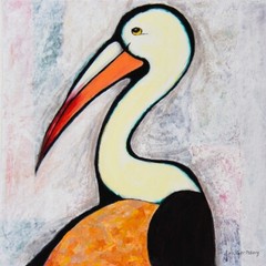 Pelican Portrait 5 12″x12″ Fine Art Print, Bird Art