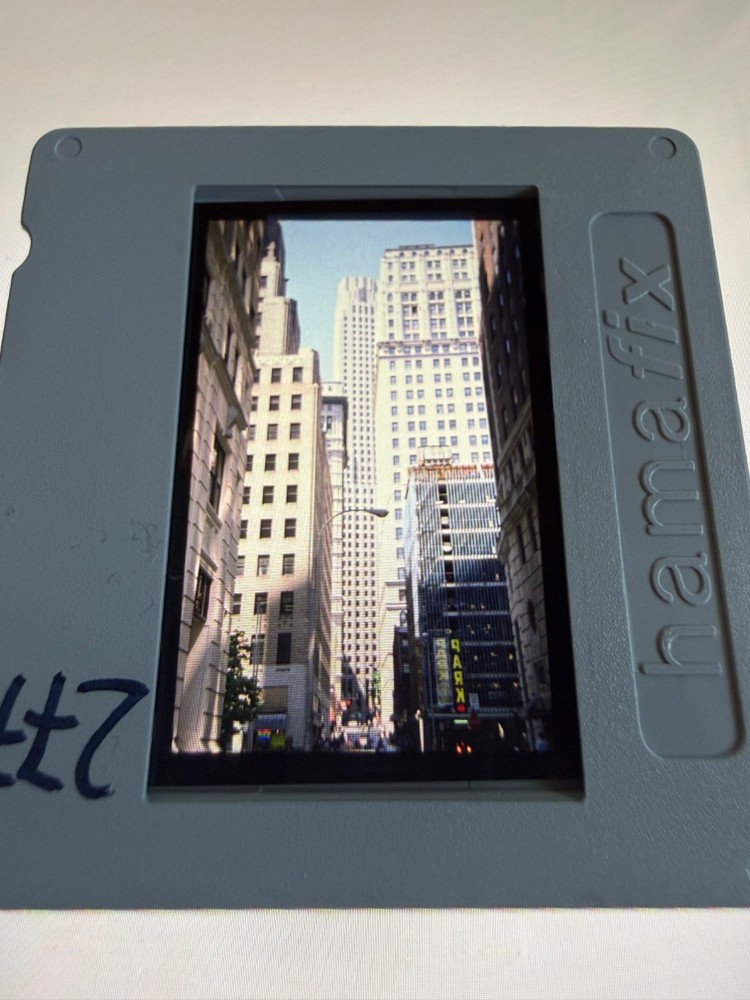 Slide 35mm Slide Chicago USA LaSalle Street Canyon Street Scene Street Level 6