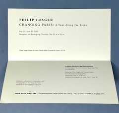 Philip Trager (b. 1935) Art Announcement Card 2000 – Changing Paris