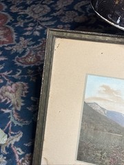 Antique CHARLES SAWYER HAND-COLORED PHOTOGRAPH Echo Lake Franconia NH Original